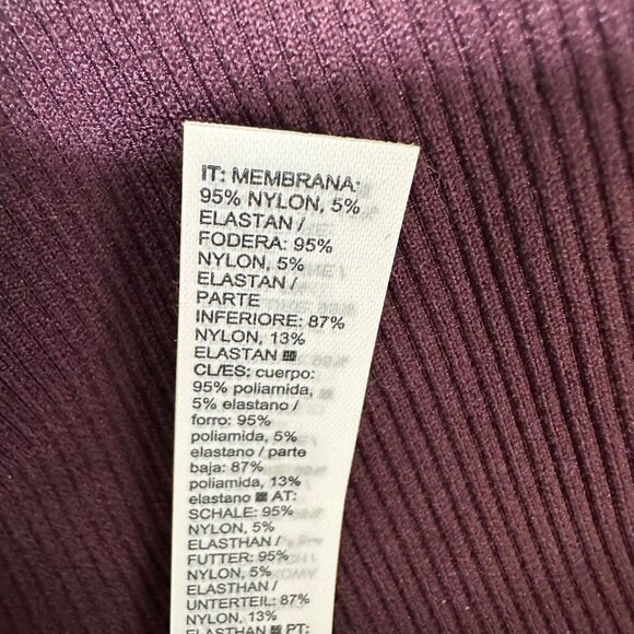 Athleta Womens Plus Size 1X Wine V-Neck Sleeveless Ribbed Cropped Tank Top - Picture 5 of 5